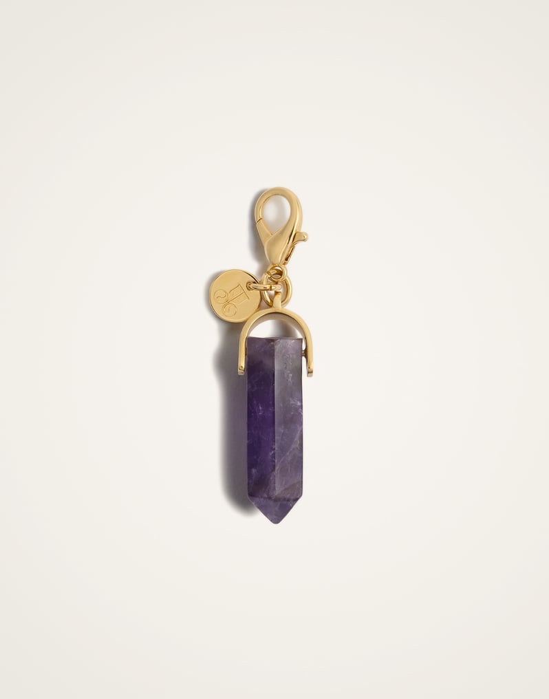 La DoubleJ Pillar Charm La DoubleJ Pillar Charm 24k Gold Plate & Amethyst CHM0017BRA003AME01YE05