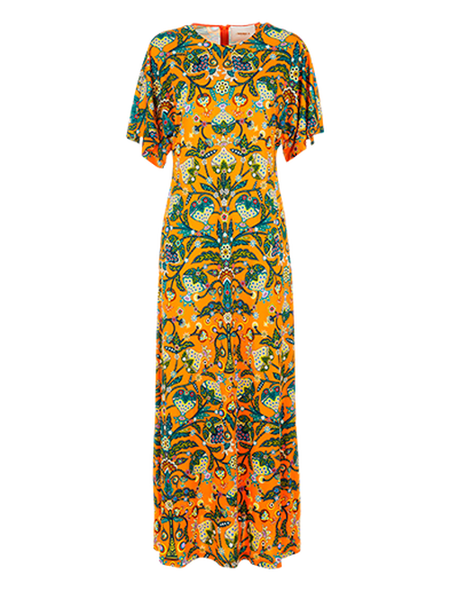 LaDoubleJ Goddess Dress Tree Of Life Arancio DRE0250JER011TFL0002