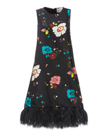 LaDoubleJ La Scala High Dress (With Feathers) LaDoubleJ La Scala High Dress (With Feathers) Giardino Nero DRE0211FAI001GIA0002