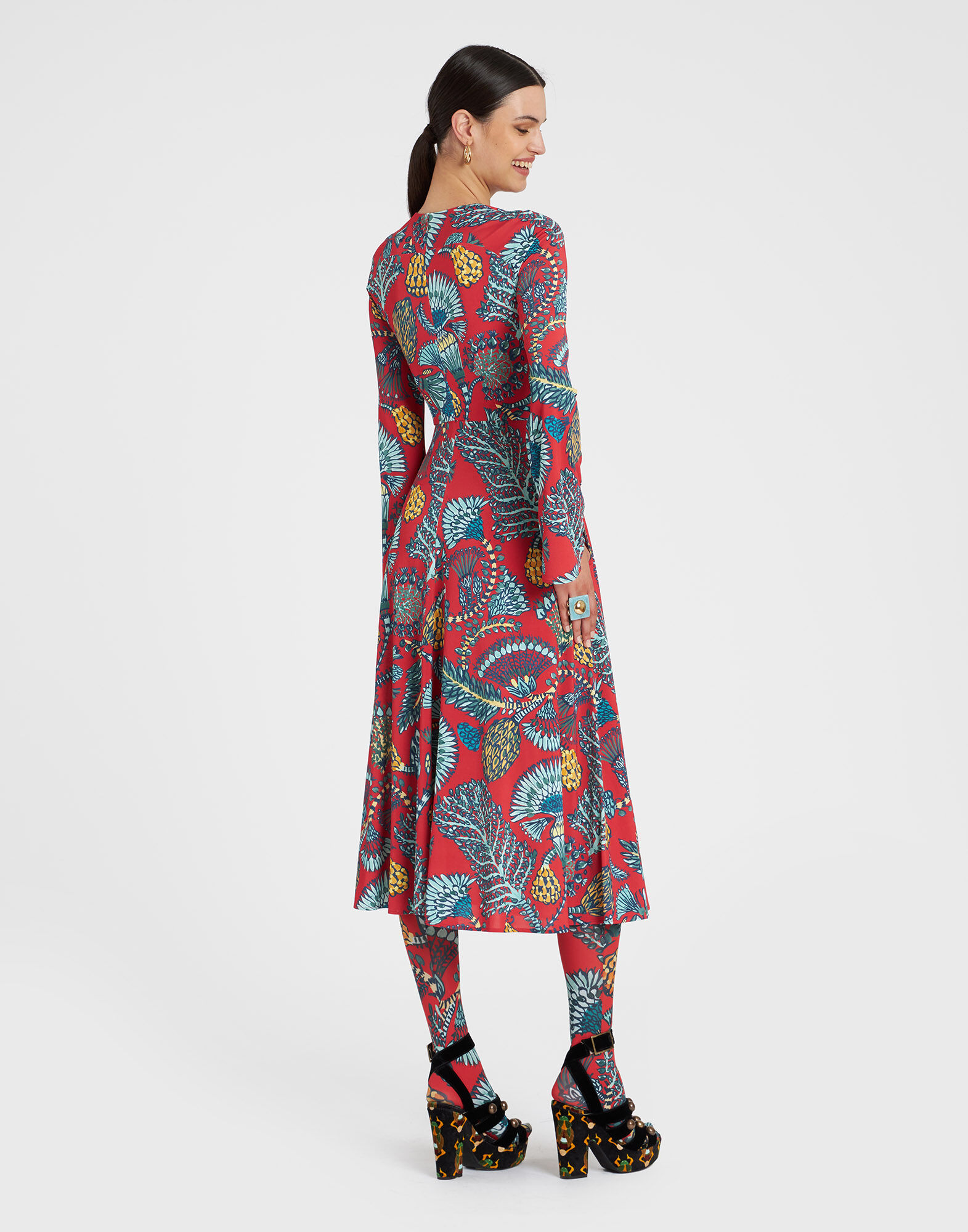 La DoubleJ Farfalla Dress Sicomore Red DRE0588JER027SIC01RE01