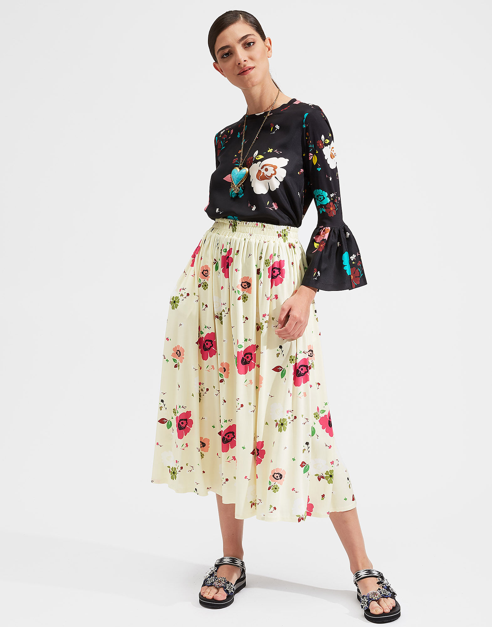 LaDoubleJ Simple Skirt Giardino SKI0051JER003GIA0003