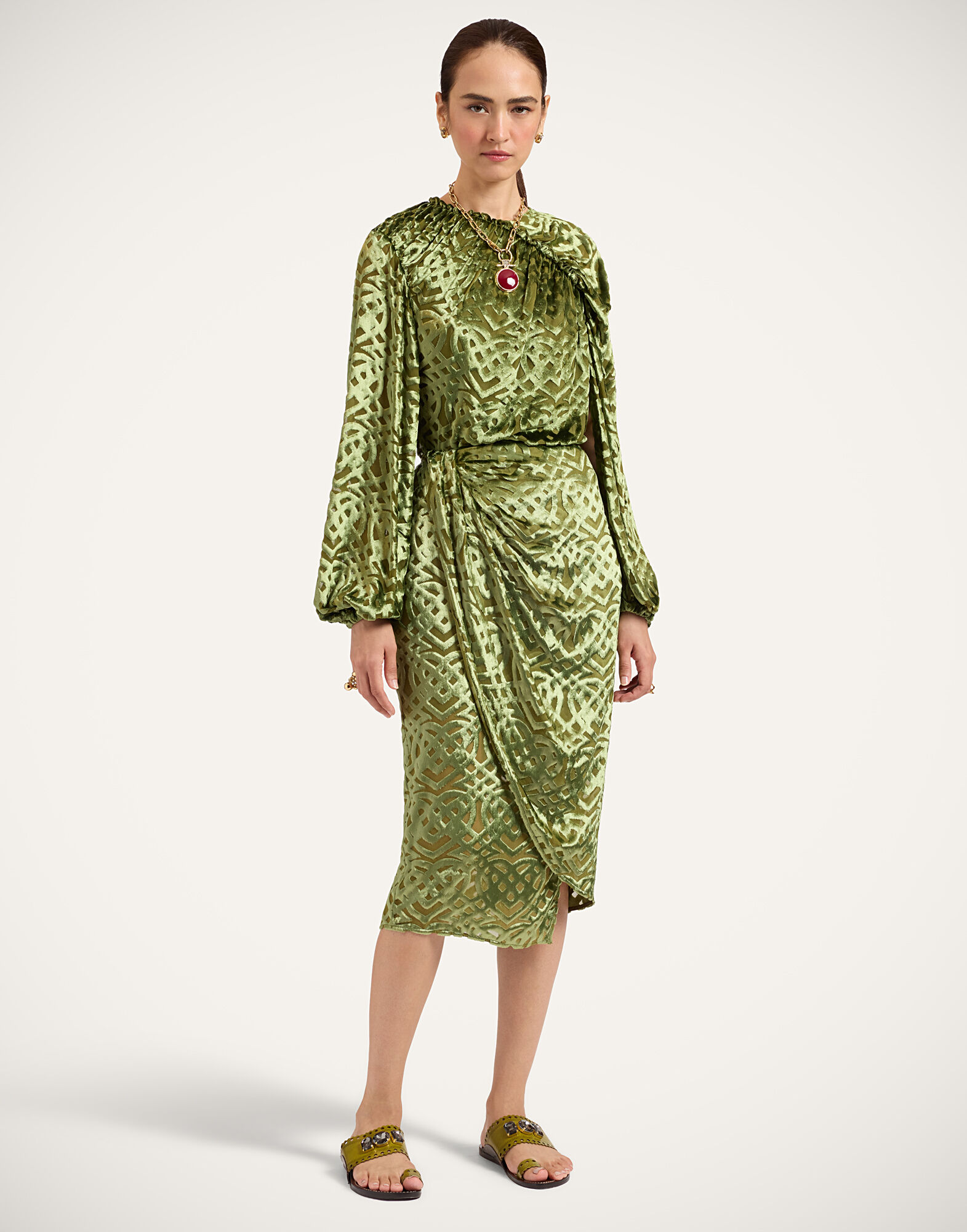 La DoubleJ Brigid Top Verona Green TOP0228VEL021VER02GR02