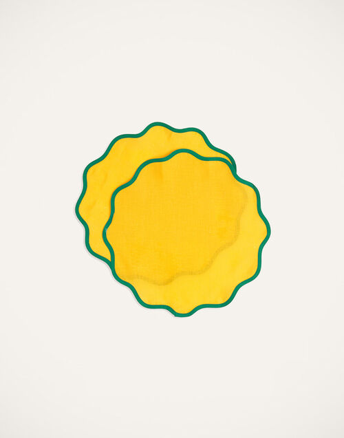 La DoubleJ Cloud Placemat Set of 2 Rainbow Zafferano TBM0003LIN006RAI0021