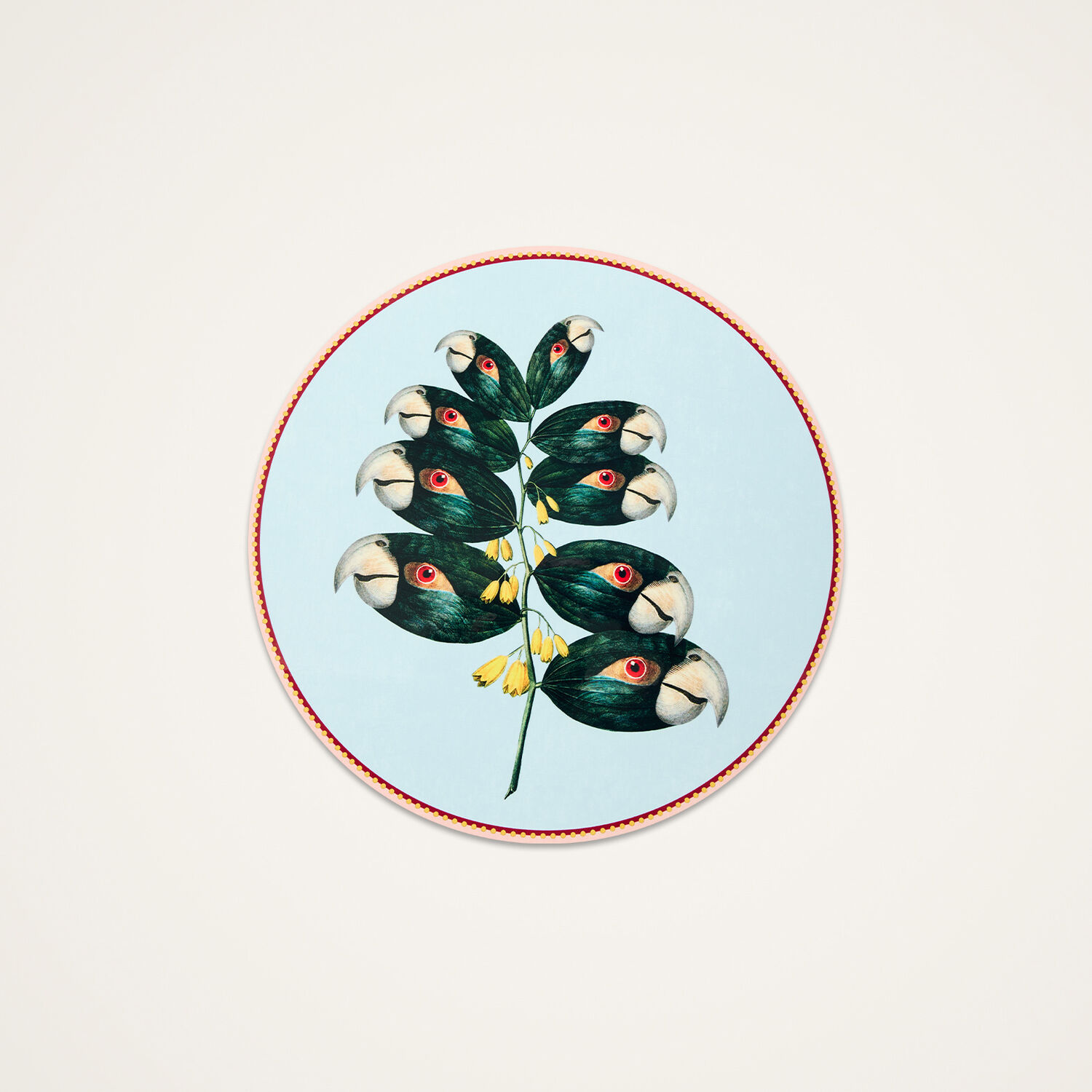 La Doublej Disk Placemat In Blue