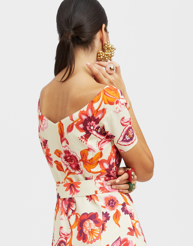 La DoubleJ Flamenco Dress La DoubleJ Flamenco Dress Hottie Cream DRE0663SAB001HOT01WH03