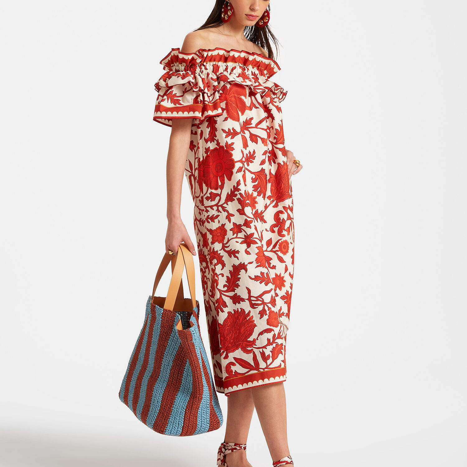La Doublej Breakfast Dress In Dragonflower Red