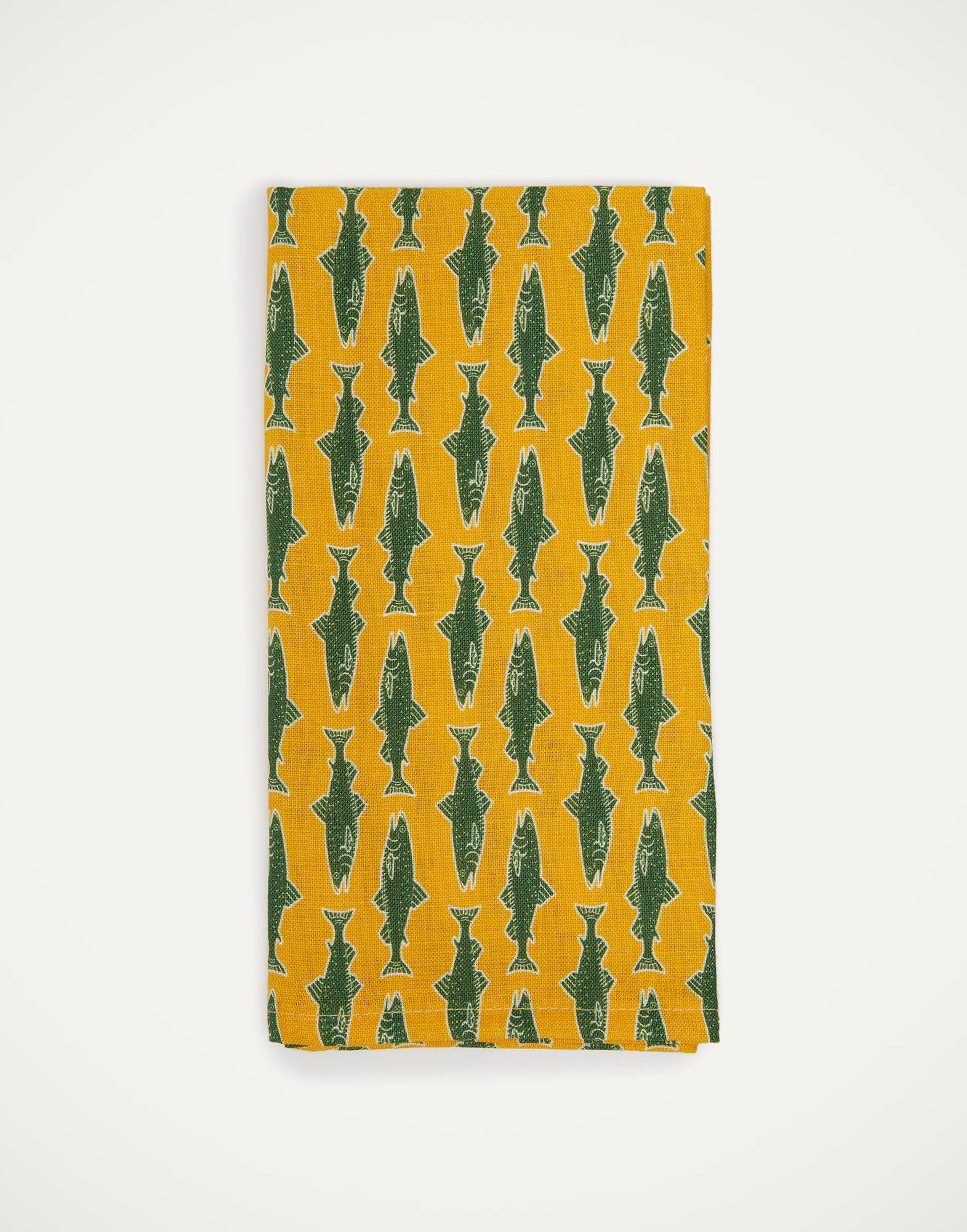 La DoubleJ Large Napkins Set Of 2 Como Fish Yellow Small NAP0006LIN005CMF0006