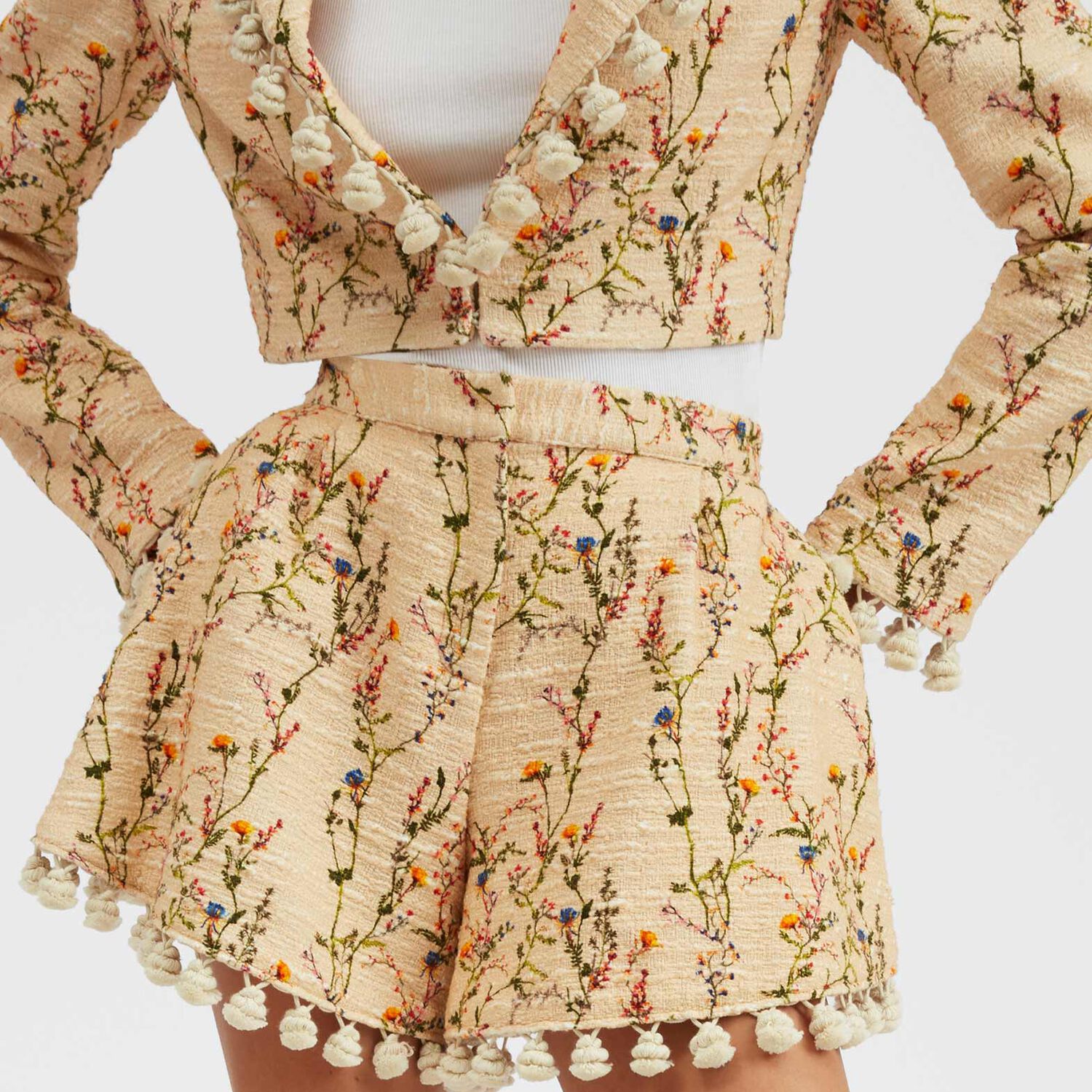 La Doublej Playa Shorts In Primavera Cream
