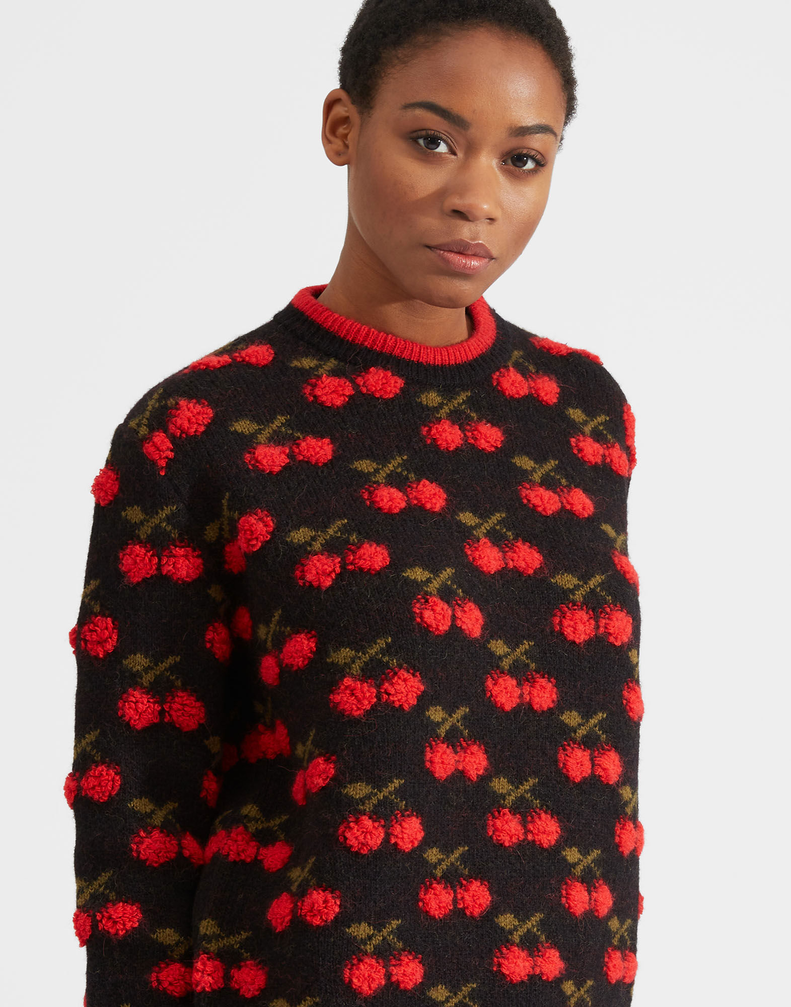 Cherry outlet red sweater