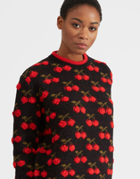 La DoubleJ Cherry Sweater Black / Red PUL0103KNI064VAR0166