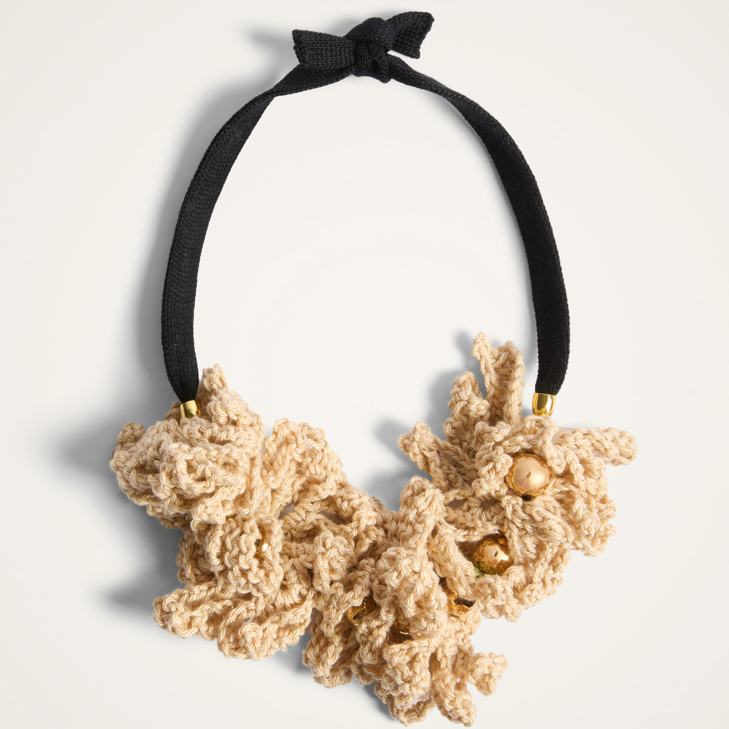  La Doublej Necklaces Women - Bonanza Choker Beige Cotton Crochet One Size 80% Cotton 18% Pmma 2% Brass 
