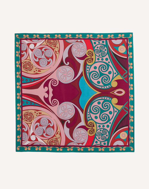 La DoubleJ Foulard 90 Alchemy Plac&eacute;e Dark Red SCA0067SIL006ALC03RE07