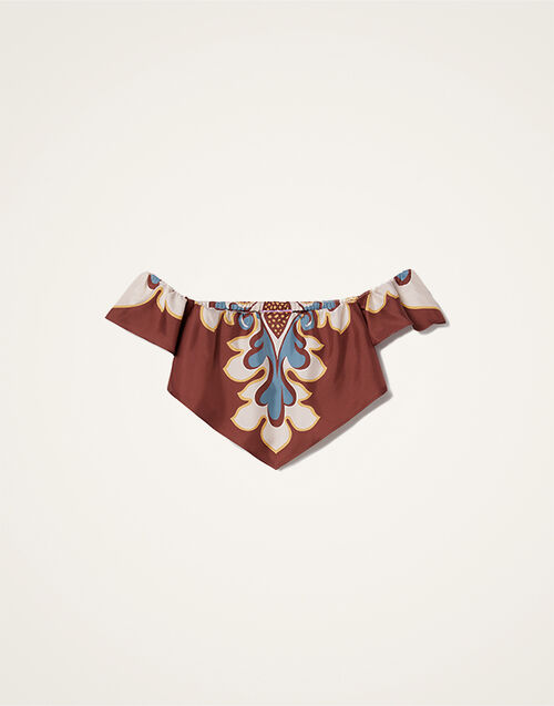 La DoubleJ Sand Dollar Top Palazzo Placée Chocolate TOP0153SIL017PAL08BR07