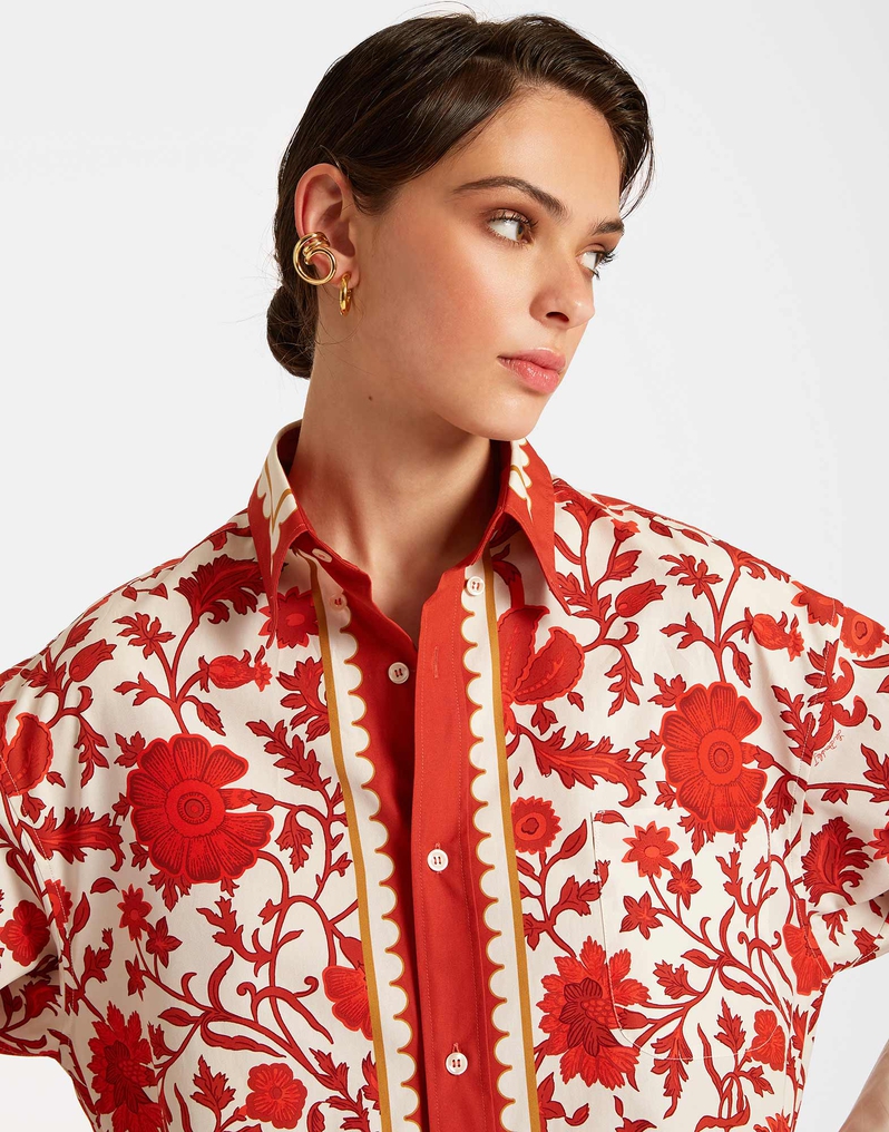 La DoubleJ Better Than Your Boyfriend's Shirt La DoubleJ Better Than Your Boyfriend's Shirt Dragonflower Placée Red SHI0092COT039DRE05RE01