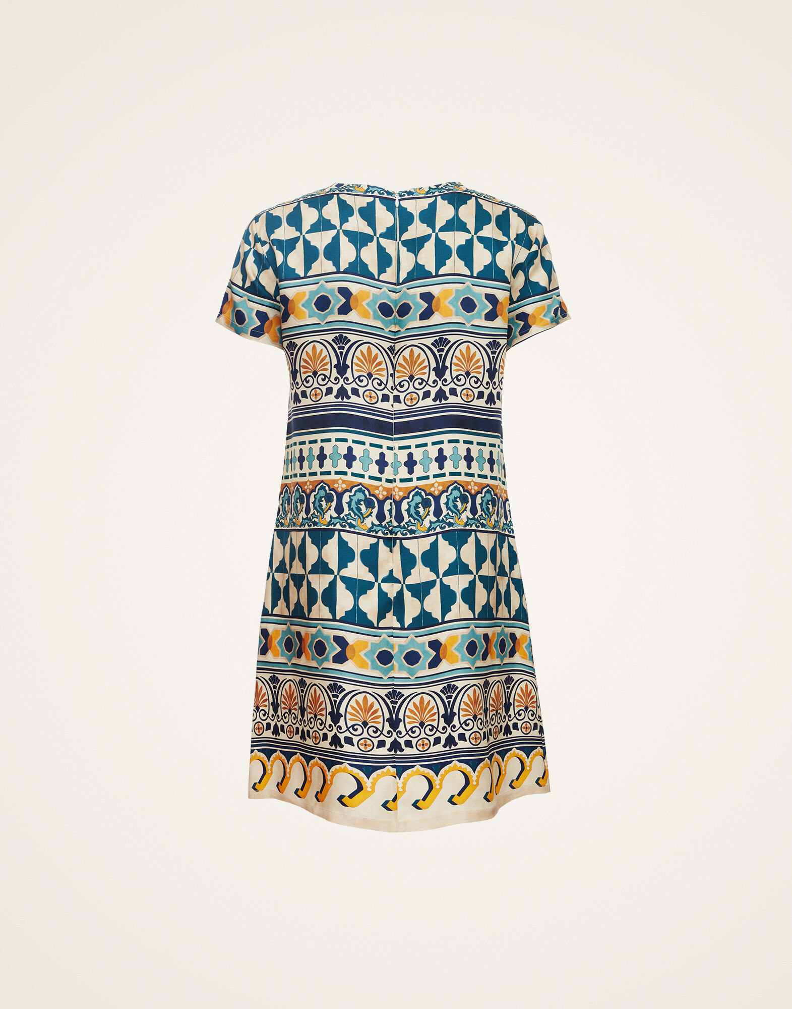 La DoubleJ Mini Swing Dress Casareale Small Plac&egrave;e Cream DRE0159SIL001REA02WH03