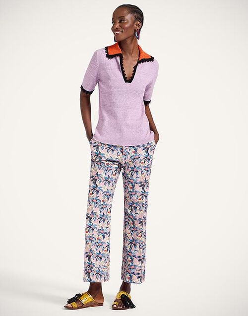 La DoubleJ Hendrix Pants La DoubleJ Hendrix Pants Mini Tropicana Mauve TRO0014COT005TRC02PU06