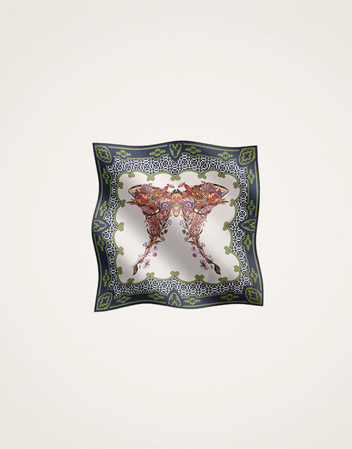 La DoubleJ Foulard 45 Mariposa Placée Celeste SCA0065SIL006MAR07BU12