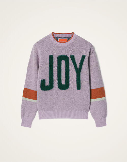 La DoubleJ Joy Sweater Color Block Lilac & Green PUL0248KNI156VA416PU02