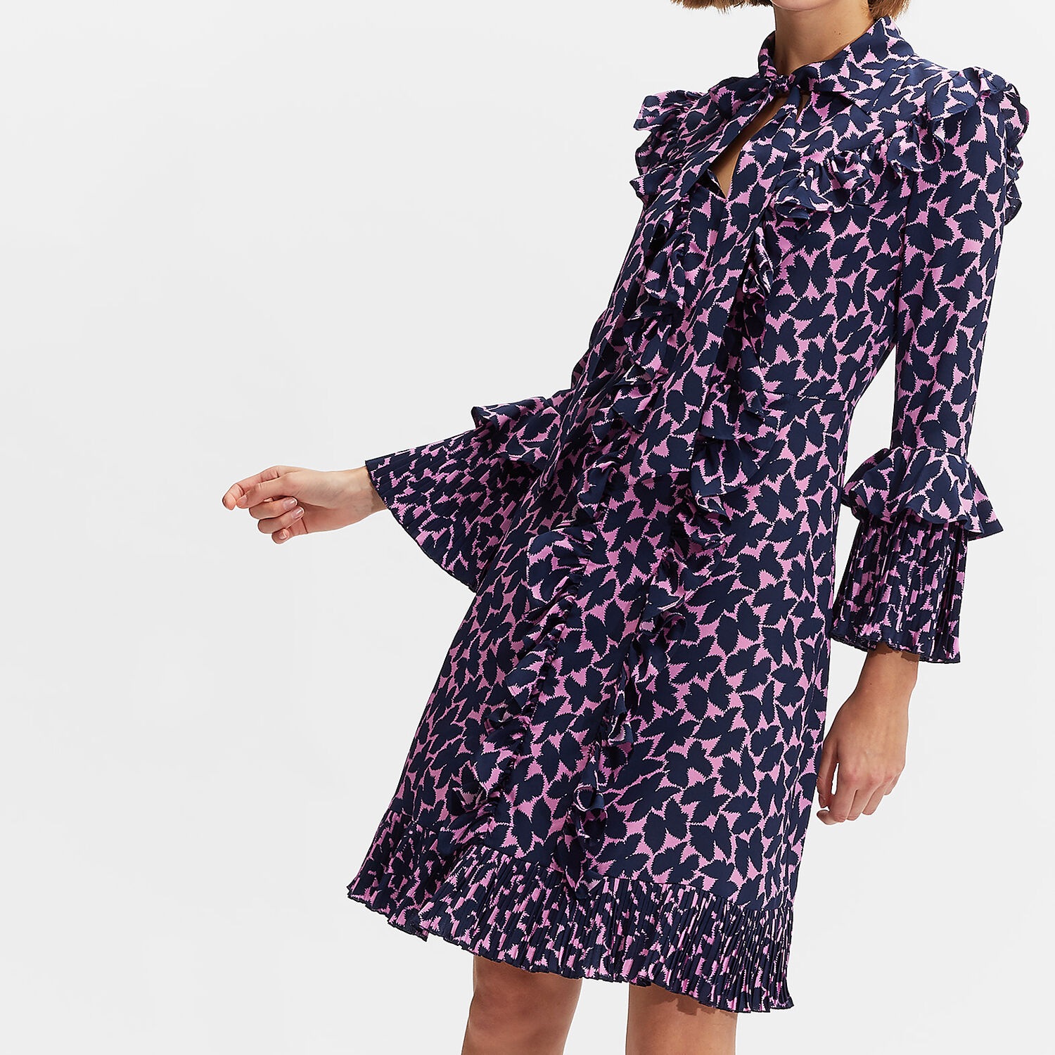 La Doublej Fancy Ruffled Dress In Farfalline