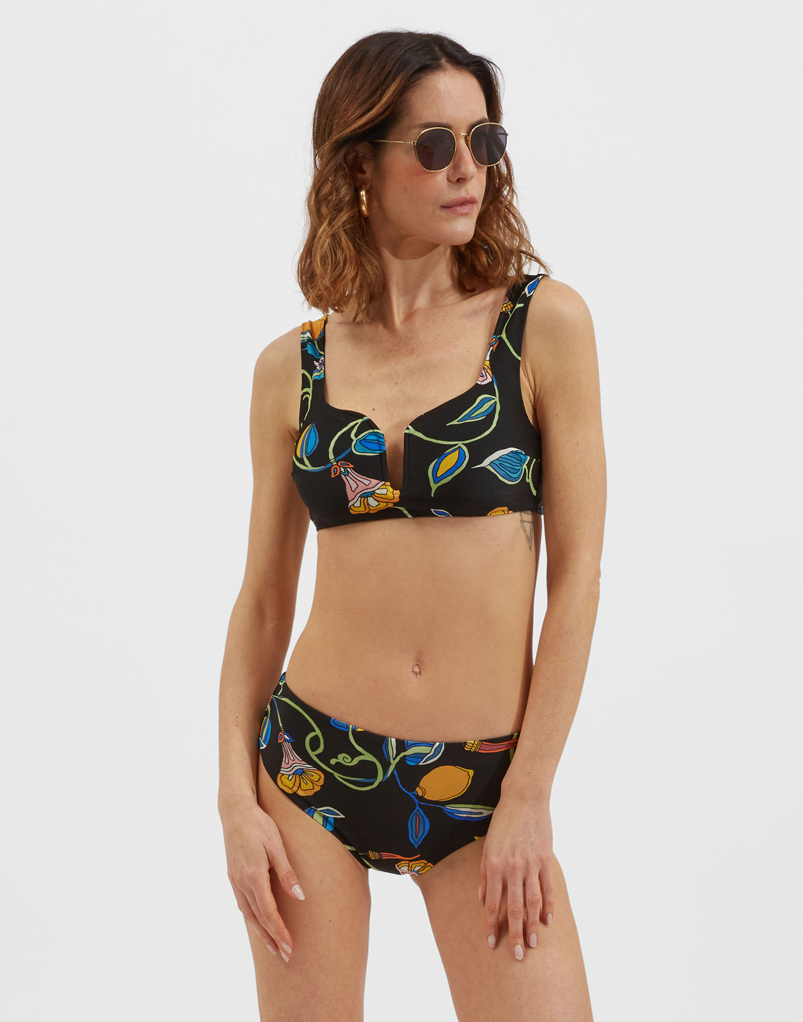 La DoubleJ Barbarella Bikini Top Borboni SWI0049LYC001BRN01BL01