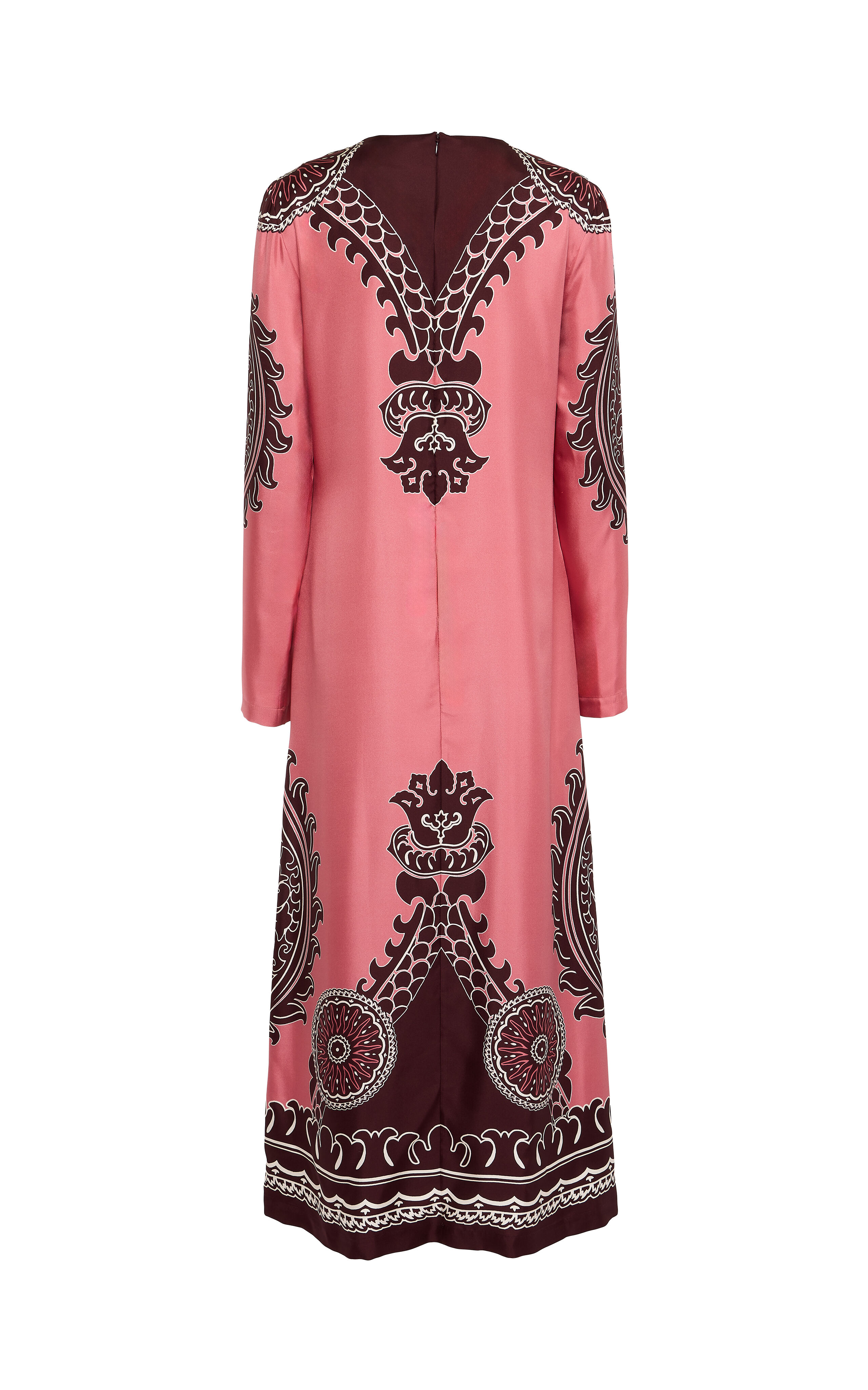 La DoubleJ Long Sleeve Swing Dress Oltrarno Plac&eacute;e Pink DRE0231SIL006OLT03PI01