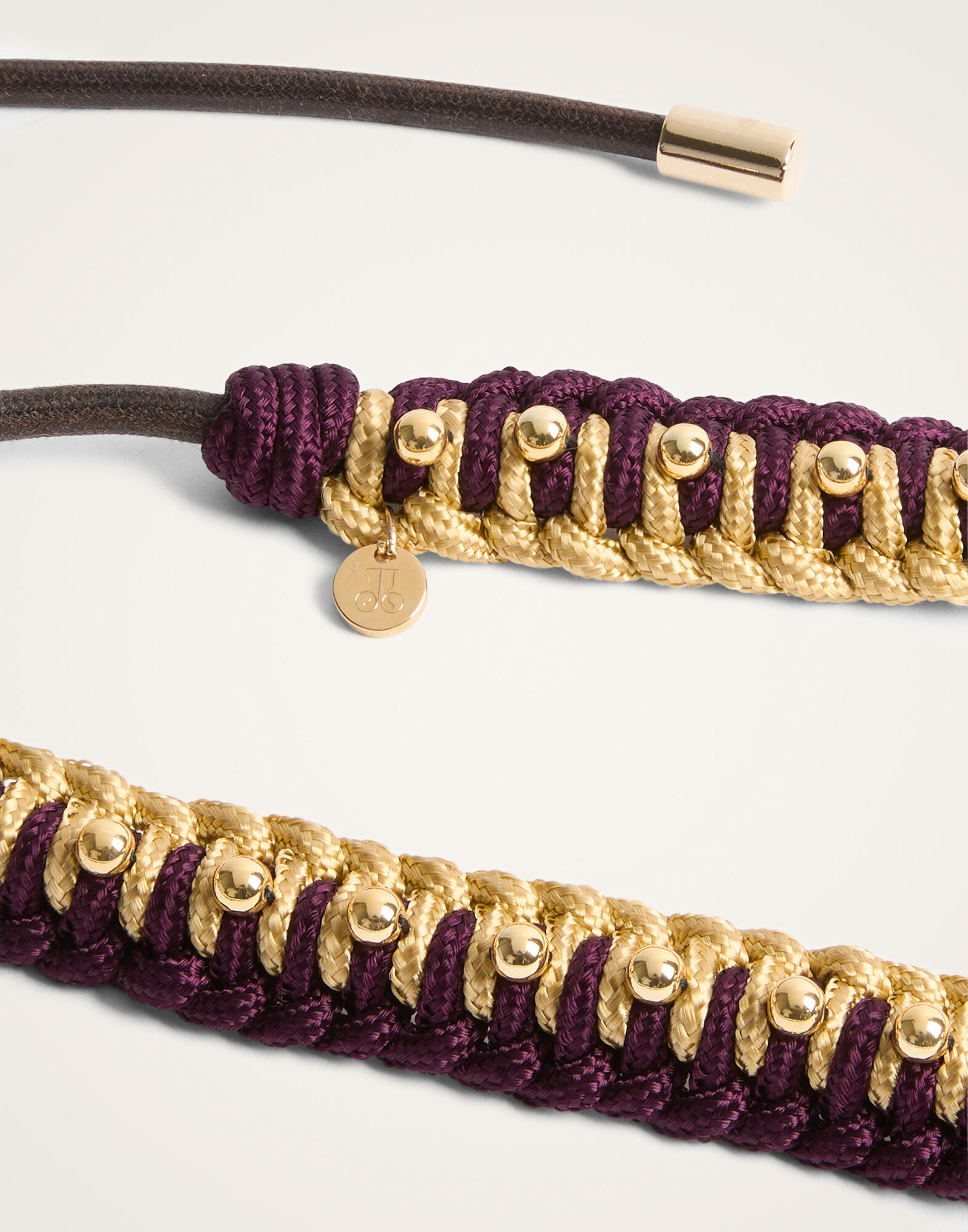 La DoubleJ Better Together Belt Bicolor Ivory & Purple BEL0011ROP001VA492PU01