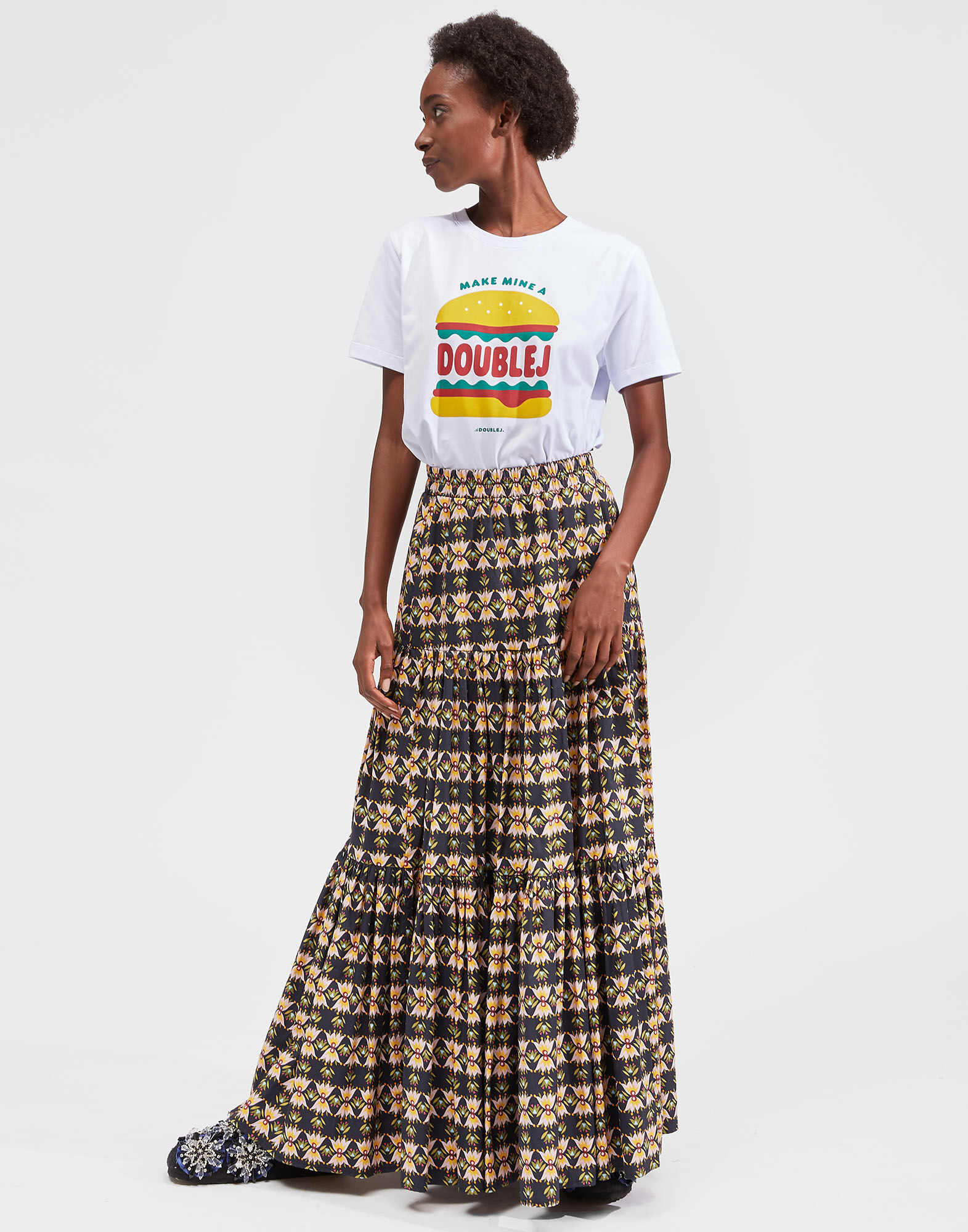 LaDoubleJ Slogan T-shirt Make Mine A DoubleJ SHI0054JER010SLO0009