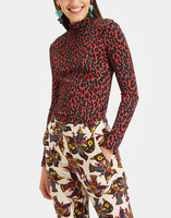 LaDoubleJ Turtleneck LaDoubleJ Turtleneck Leopard Rosso SHI0030JER003LEO0002