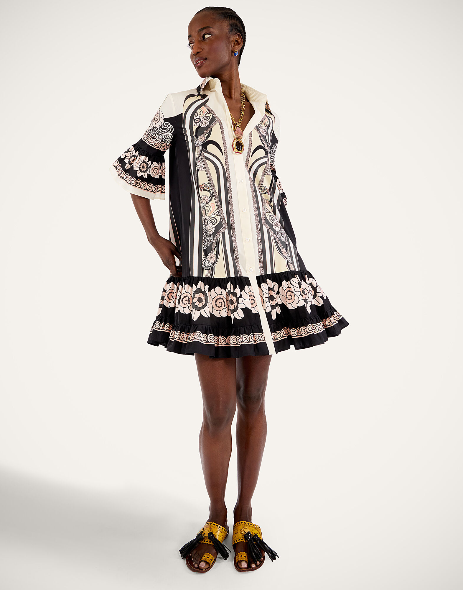 La DoubleJ Choux Dress Ambrosia Plac&eacute;e Pale Pink DRE0205COT015AMB03PI02