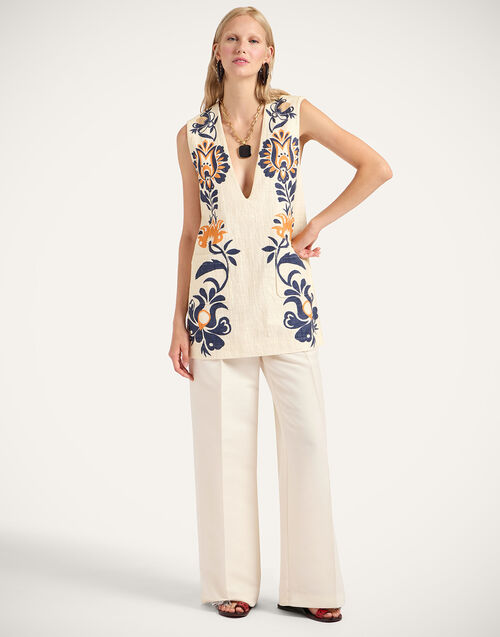 La DoubleJ Cream Soda Tunic Selva Plac&eacute;e Blue DRE0926COT005SEL07BU03