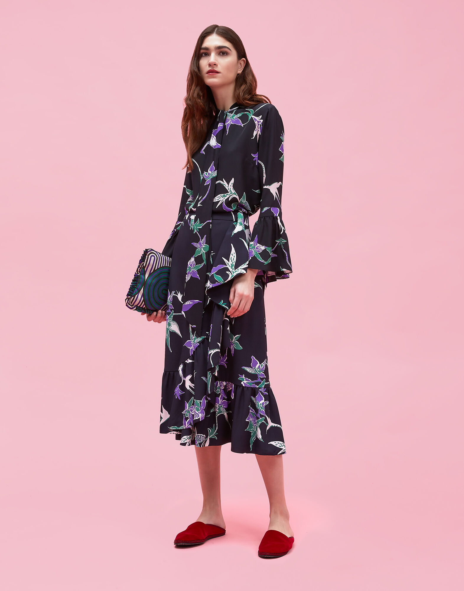 LaDoubleJ Happy Wrist Top Orchidee Nero SHI0011CRE001ORC0003