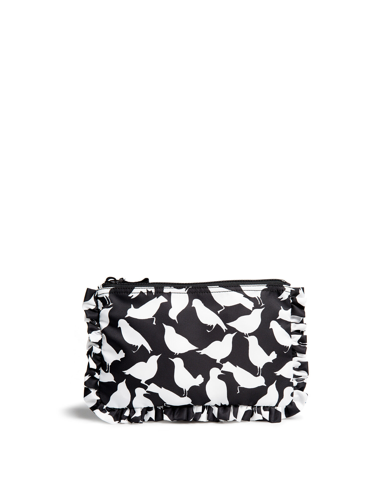 LaDoubleJ Ruffle Clutch Uccellini Bianchi BAG0001NYL001UCC0002