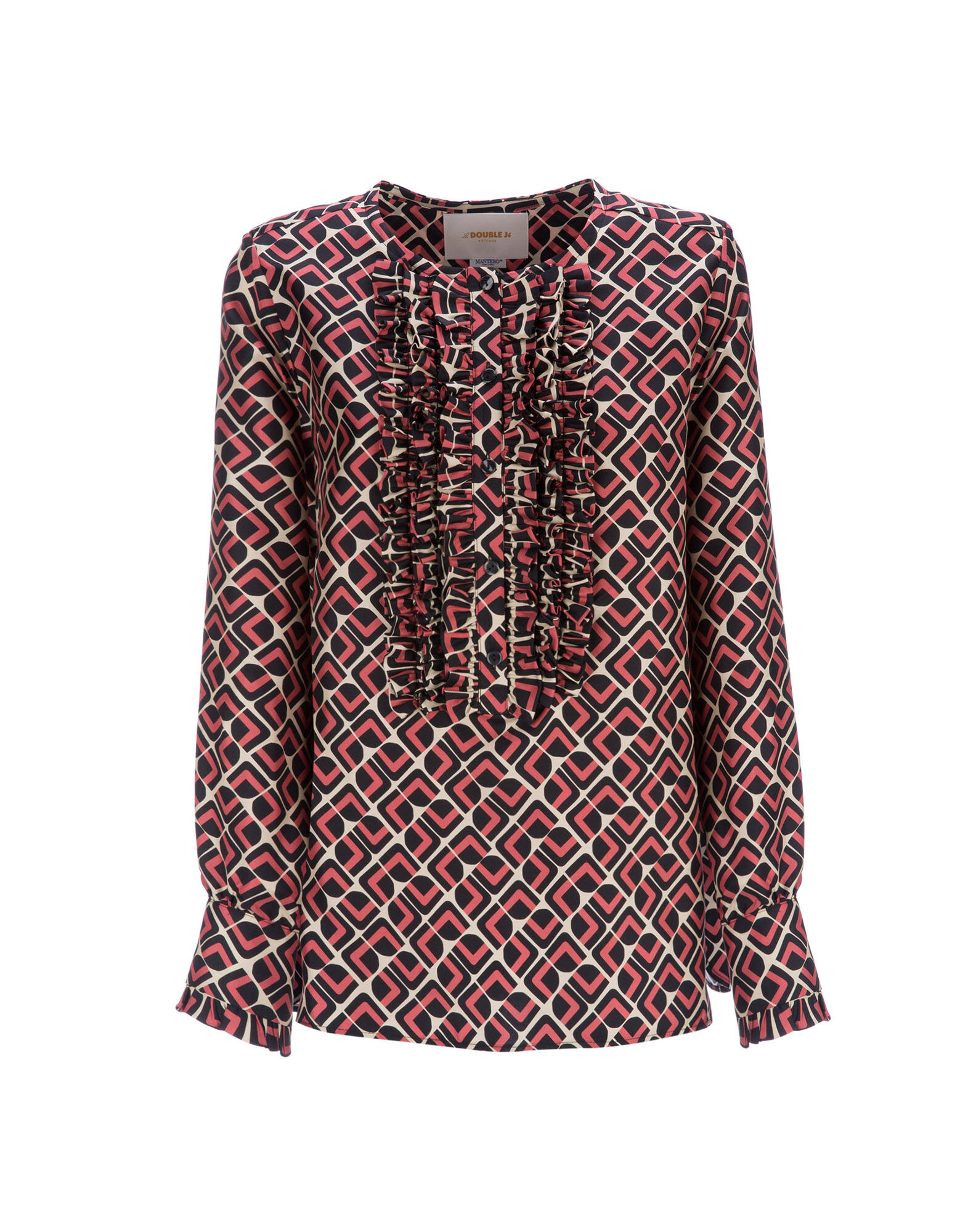 LaDoubleJ Tuxedo Shirt Domino Rosa SHI0005SIL001DOM0001