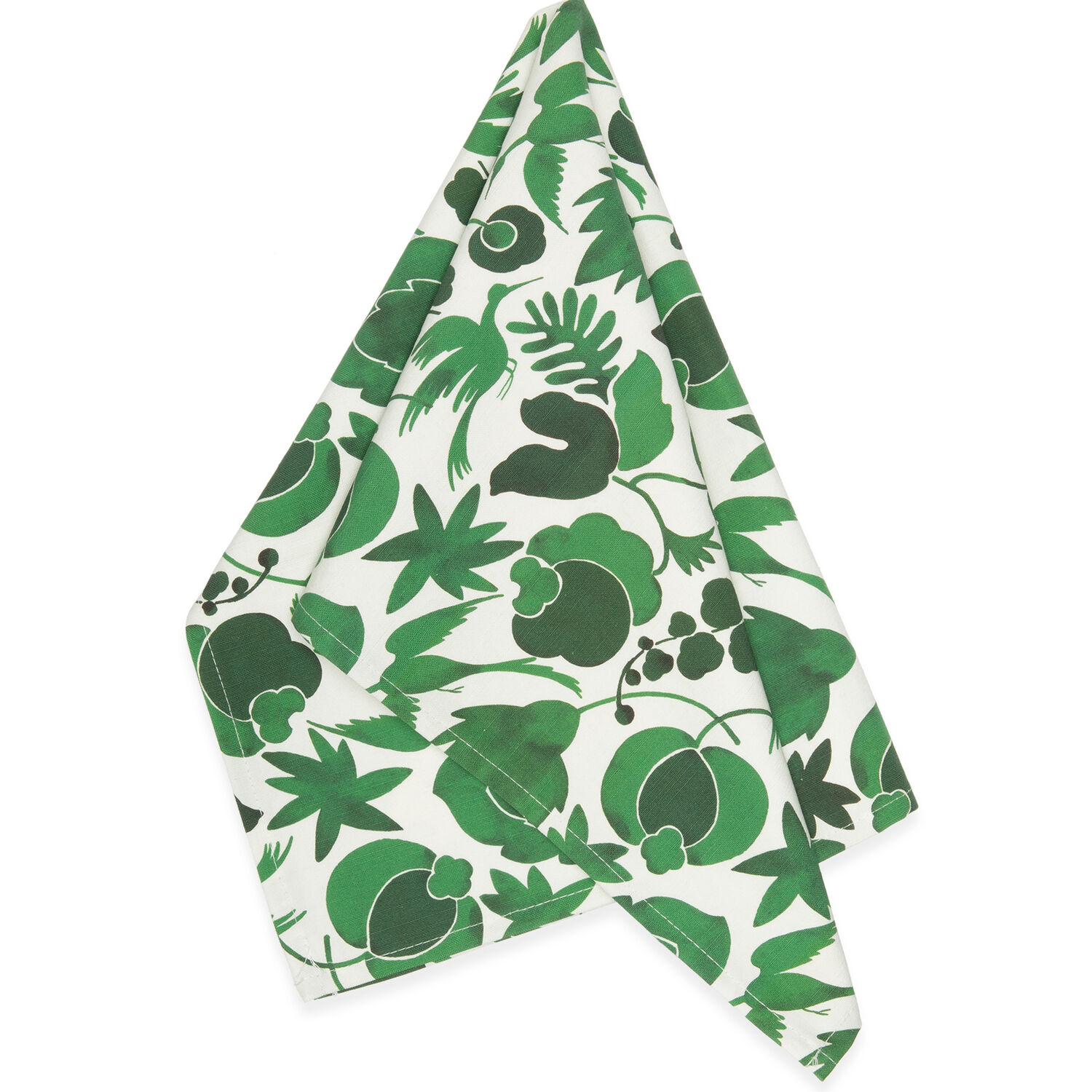 La Doublej Dish Towel In Wildbird Verde