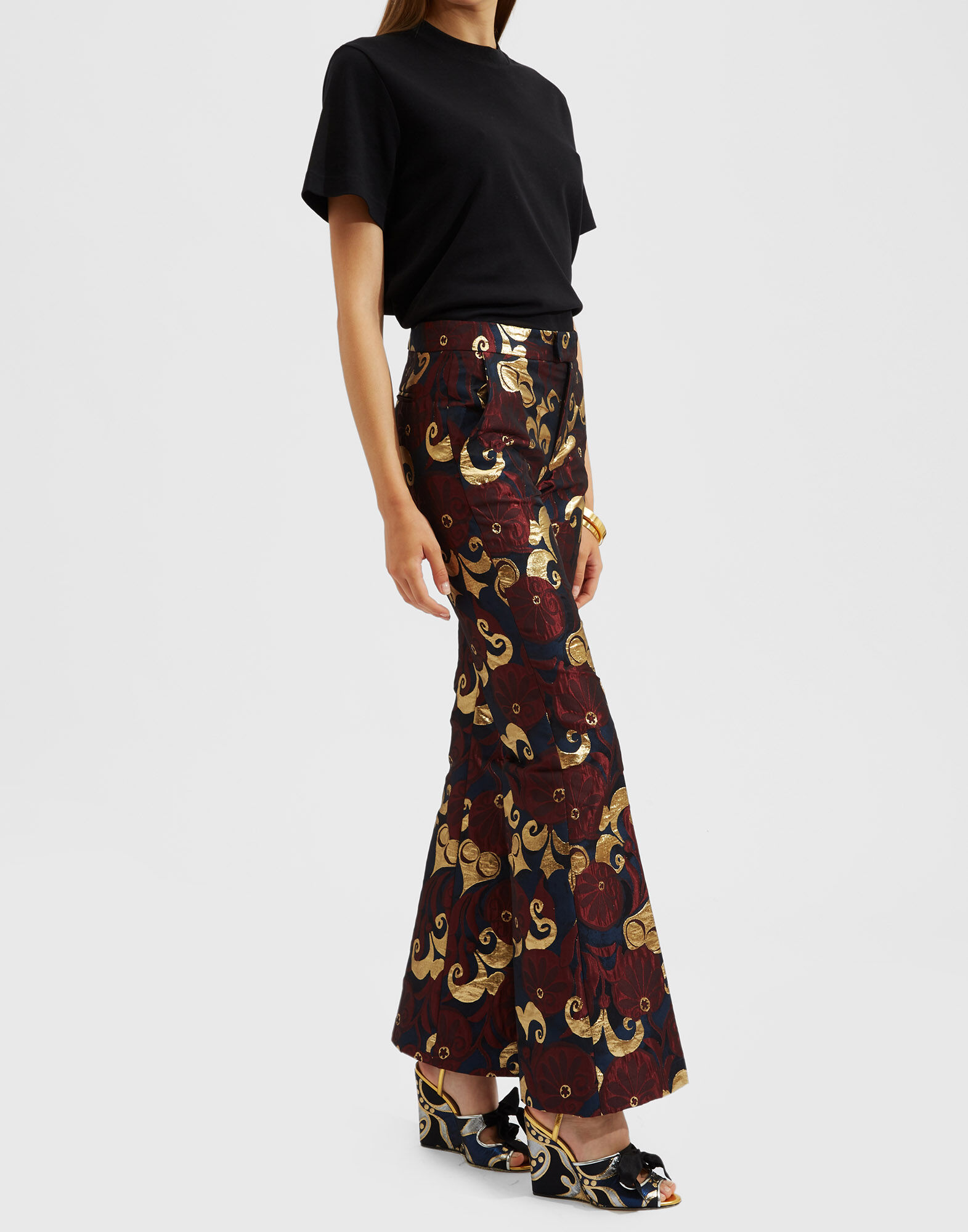 La DoubleJ Saturday Night Pants Moonflower Gold TRO0030JCQ051MOO02YE05