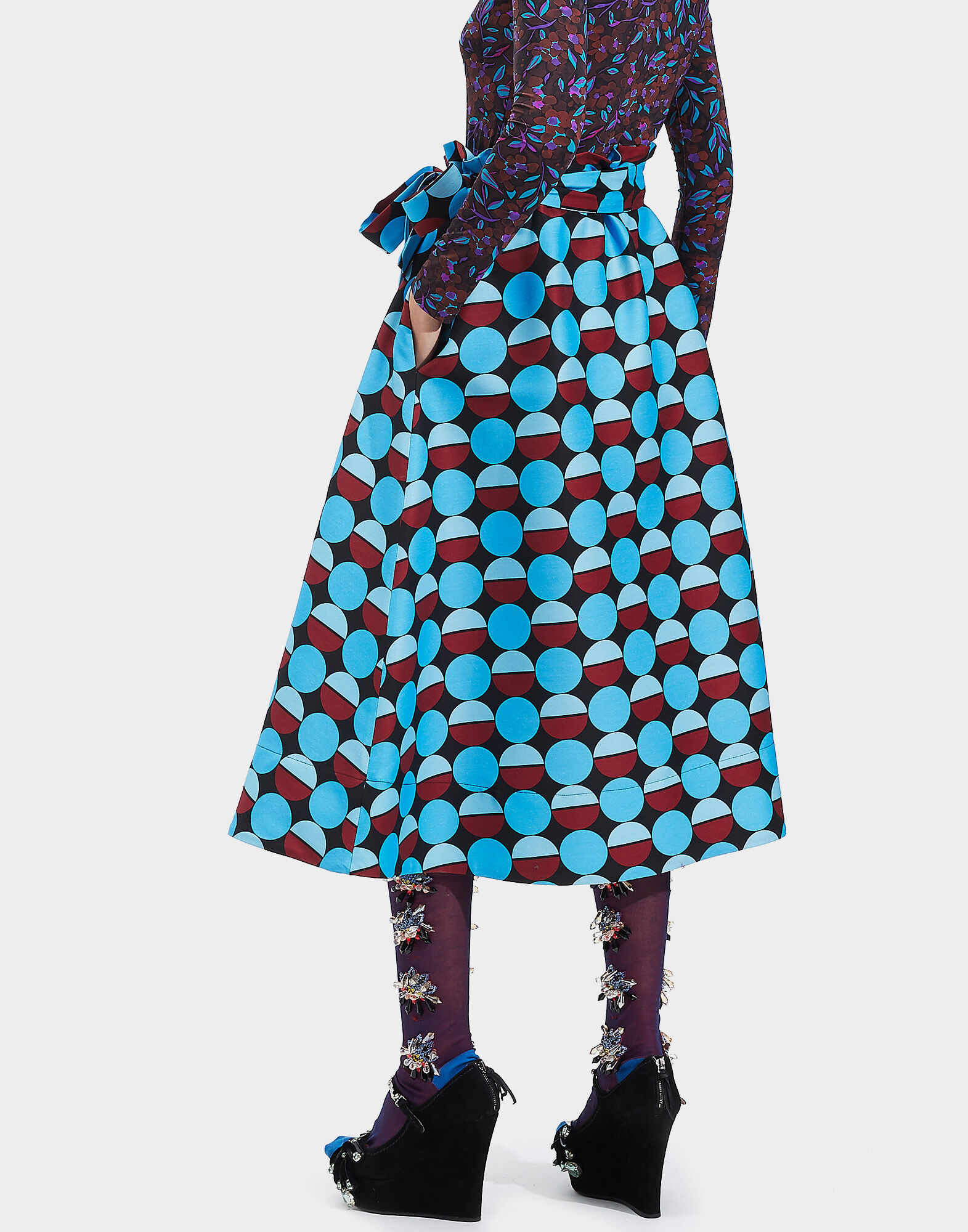 LaDoubleJ Sardegna Skirt Sfere Azzurro SKI0043CAD001SFE0003