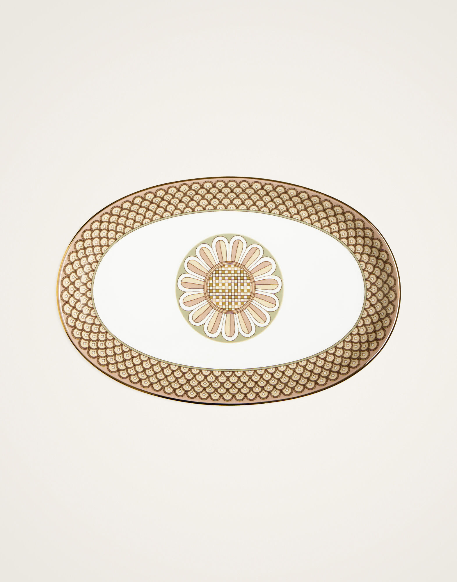 La DoubleJ Oval Platter Odysseus Dusty Pink PLA0002CER001ODY01PI10
