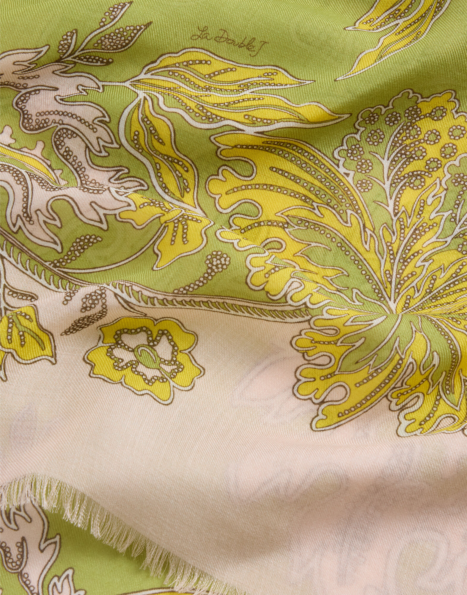 La DoubleJ Foulard 140 Swathe Plac&eacute;e Pink SCA0060MOS001SWA03PI01