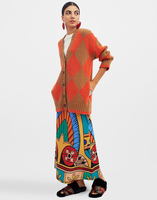 La DoubleJ Argyle Cardigan La DoubleJ Argyle Cardigan Camel & Orange PUL0158KNI064VA123OR02