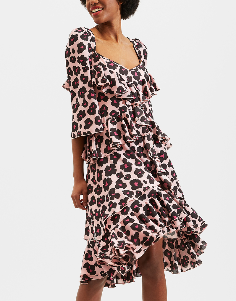 LaDoubleJ Sissi Dress LaDoubleJ Sissi Dress Flower Leopard Rosa DRE0108DBG001FLL0003