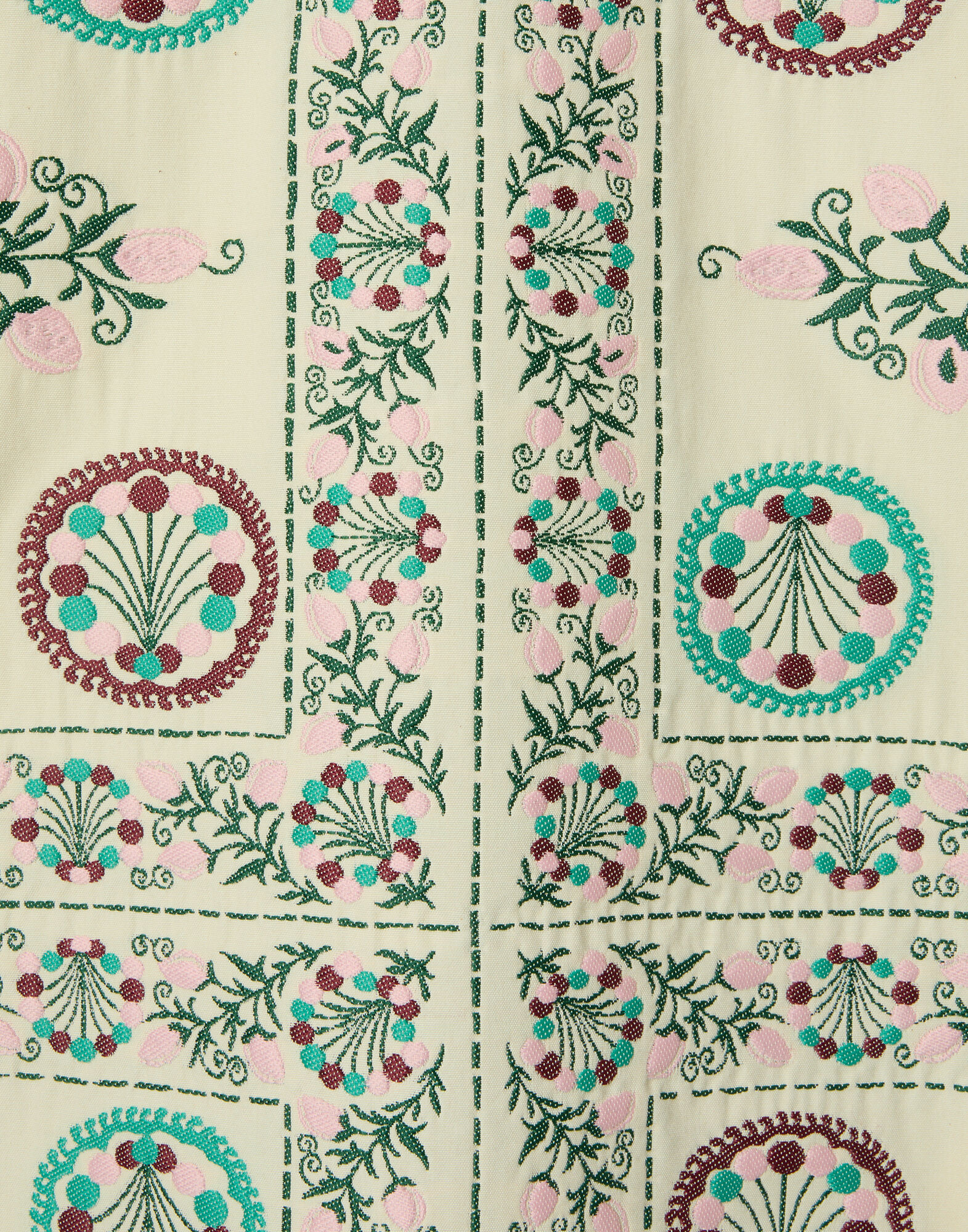 La DoubleJ Mini Swing Dress Florette Tiles Ecru DRE1067JCQ137FLO09BR05