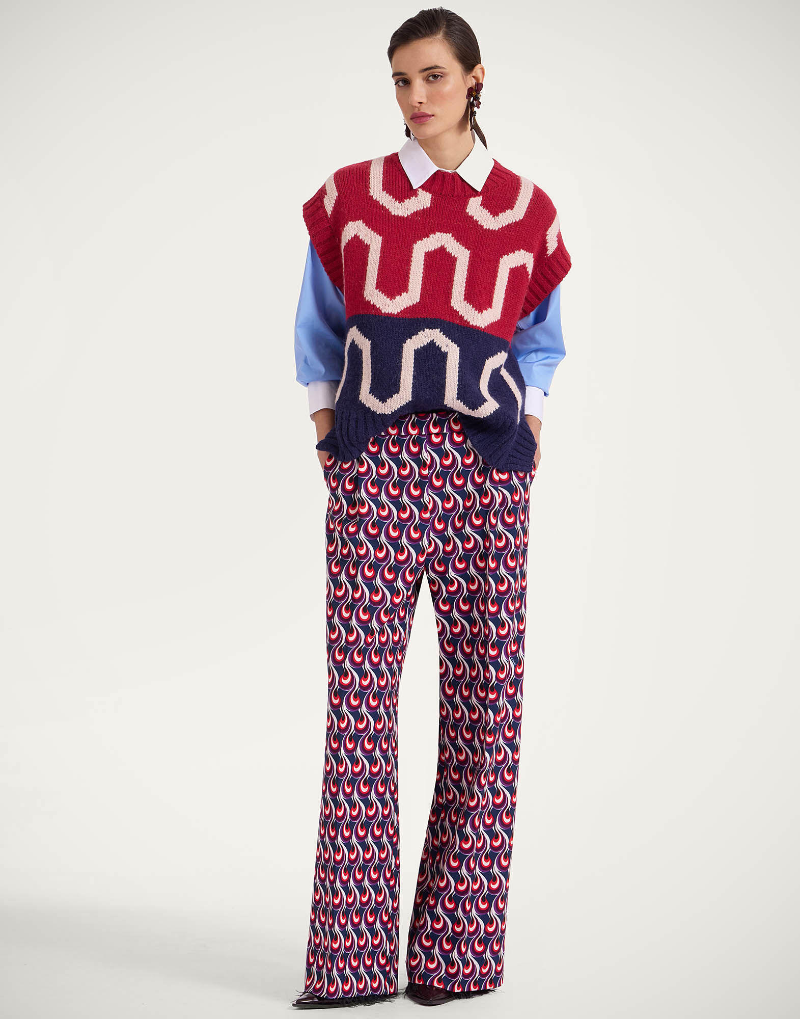 La DoubleJ Loose Pants Melty Blue TRO0135JER034MLT01BU03