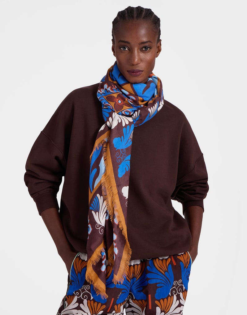 La DoubleJ Foulard 140 La DoubleJ Foulard 140 Palazzo Light Blue SCA0060MOS001PAL05BU01