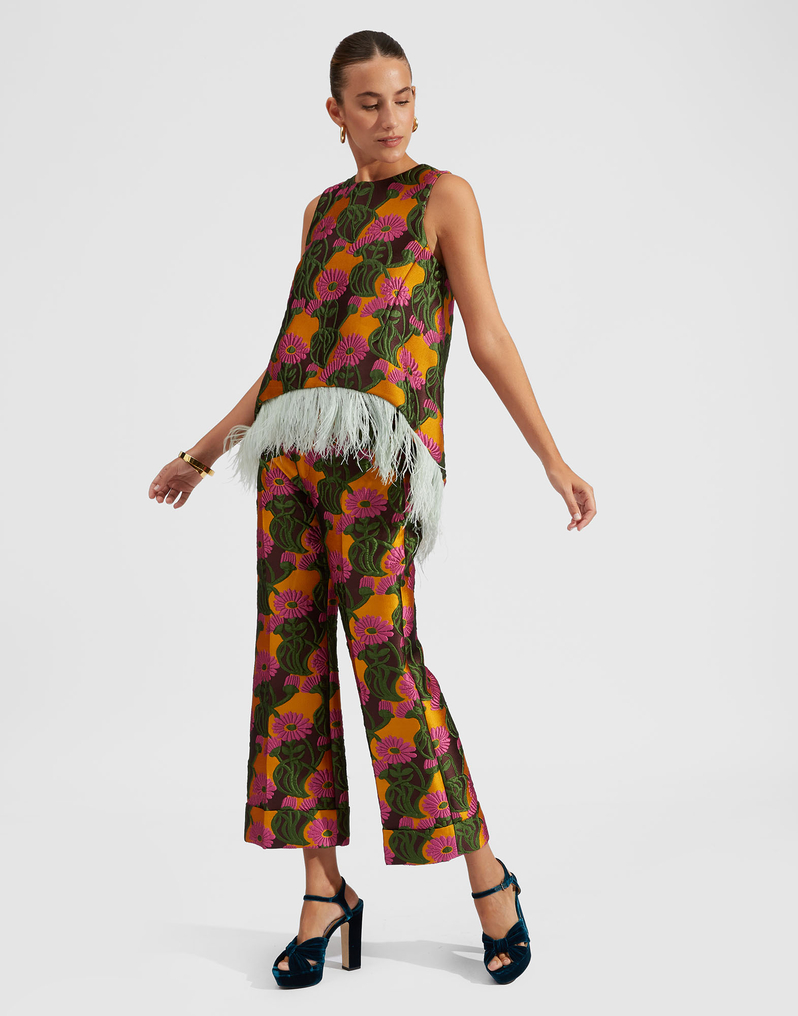 La DoubleJ La Scala Top (With Feathers) La DoubleJ La Scala Top (With Feathers) Orange Gerber TOP0013JAC036GER0005