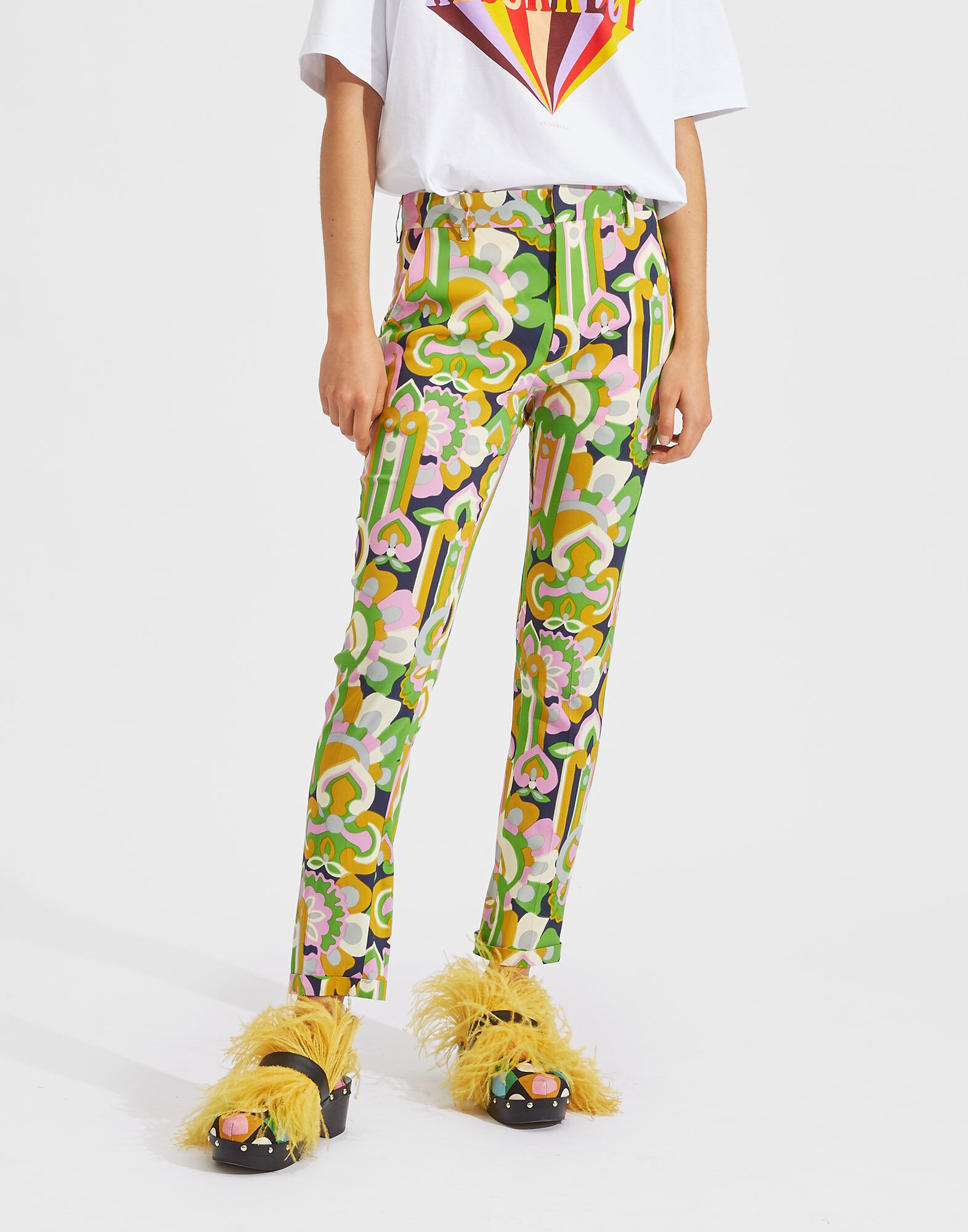 LaDoubleJ Capri Pants Lisboa Rosa TRO0009VIS001LIS0002