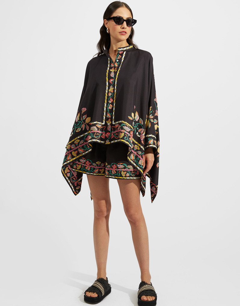 La DoubleJ Foulard Shirt La DoubleJ Foulard Shirt Borboni Placée Nero SHI0059SIL006BRN02BL01