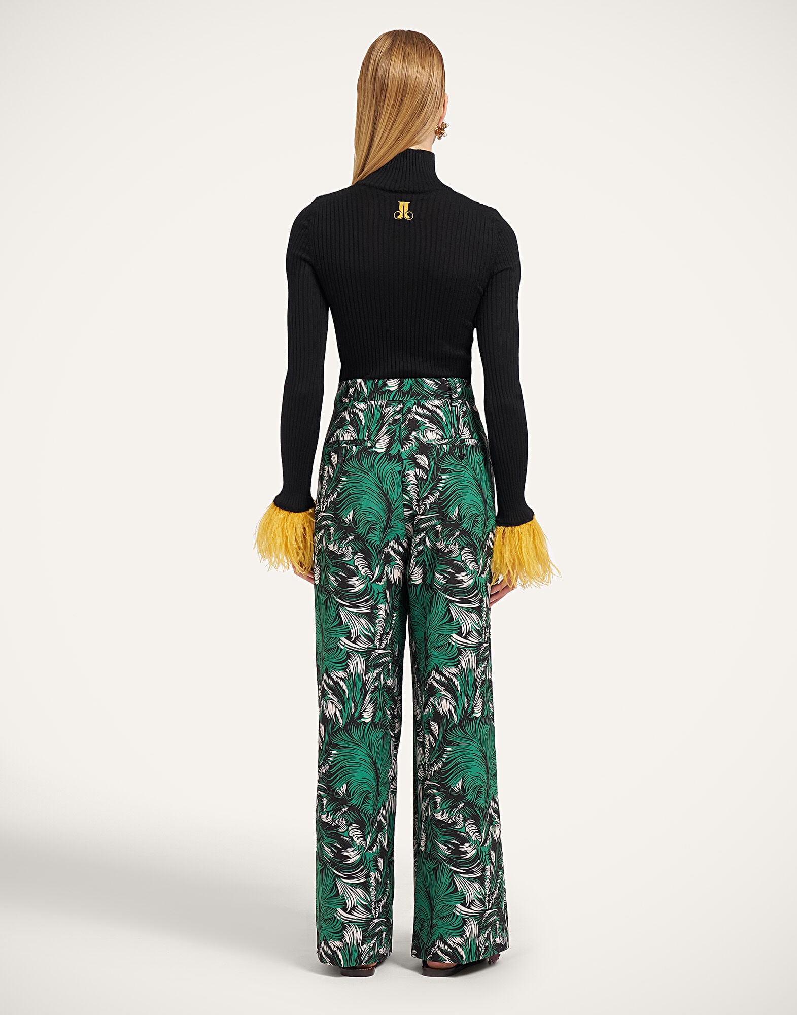La DoubleJ Loose Pants Quill Green TRO0135JER034QLL01GR02