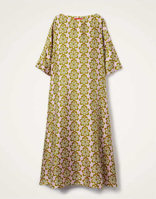 La DoubleJ Muumuu Dress Round Neck Caper Pink DRE0370SIL001CEP01PI01