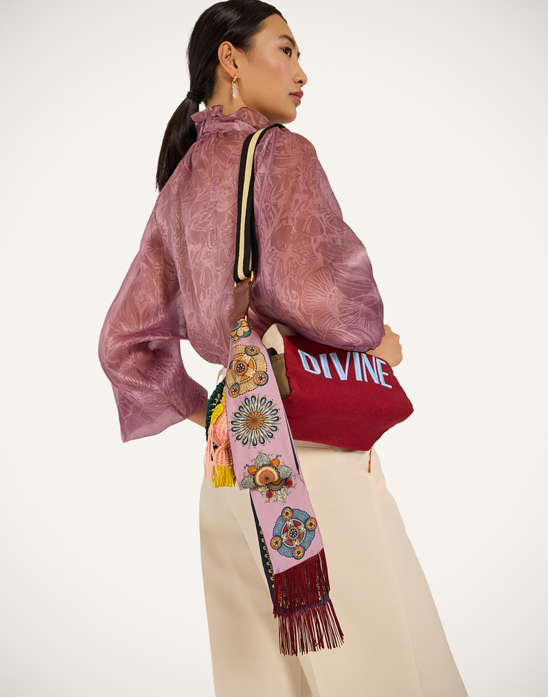 La DoubleJ Skinny Scarf La DoubleJ Skinny Scarf Nucleus Placée Dusty Pink SCA0075SIL006NUC06PI10