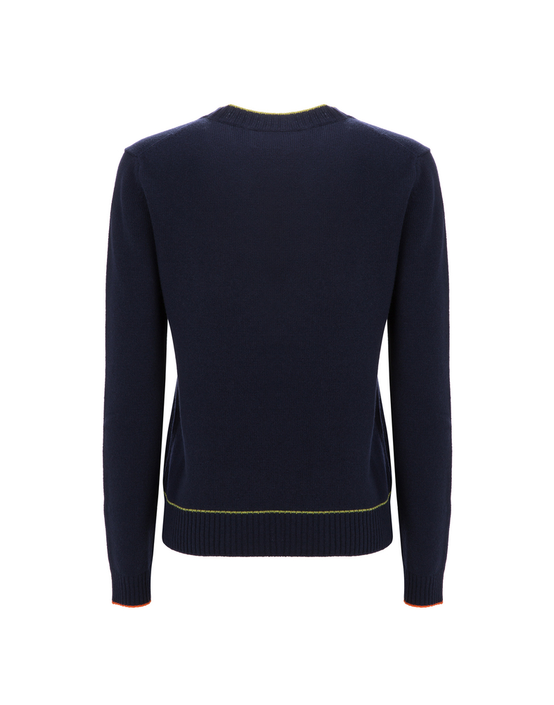 LaDoubleJ Intarsia Crew Neck LaDoubleJ Intarsia Crew Neck Blu PUL0004KNI001BLU0001